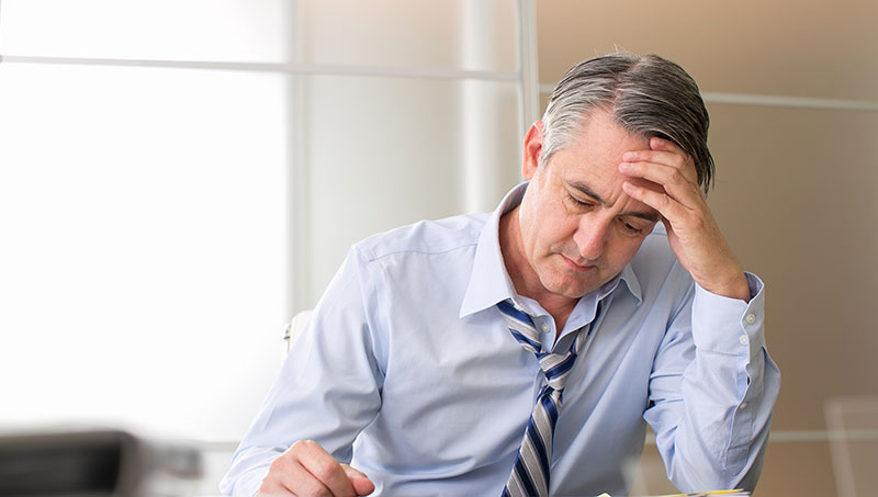 Man suffering with chronic stress